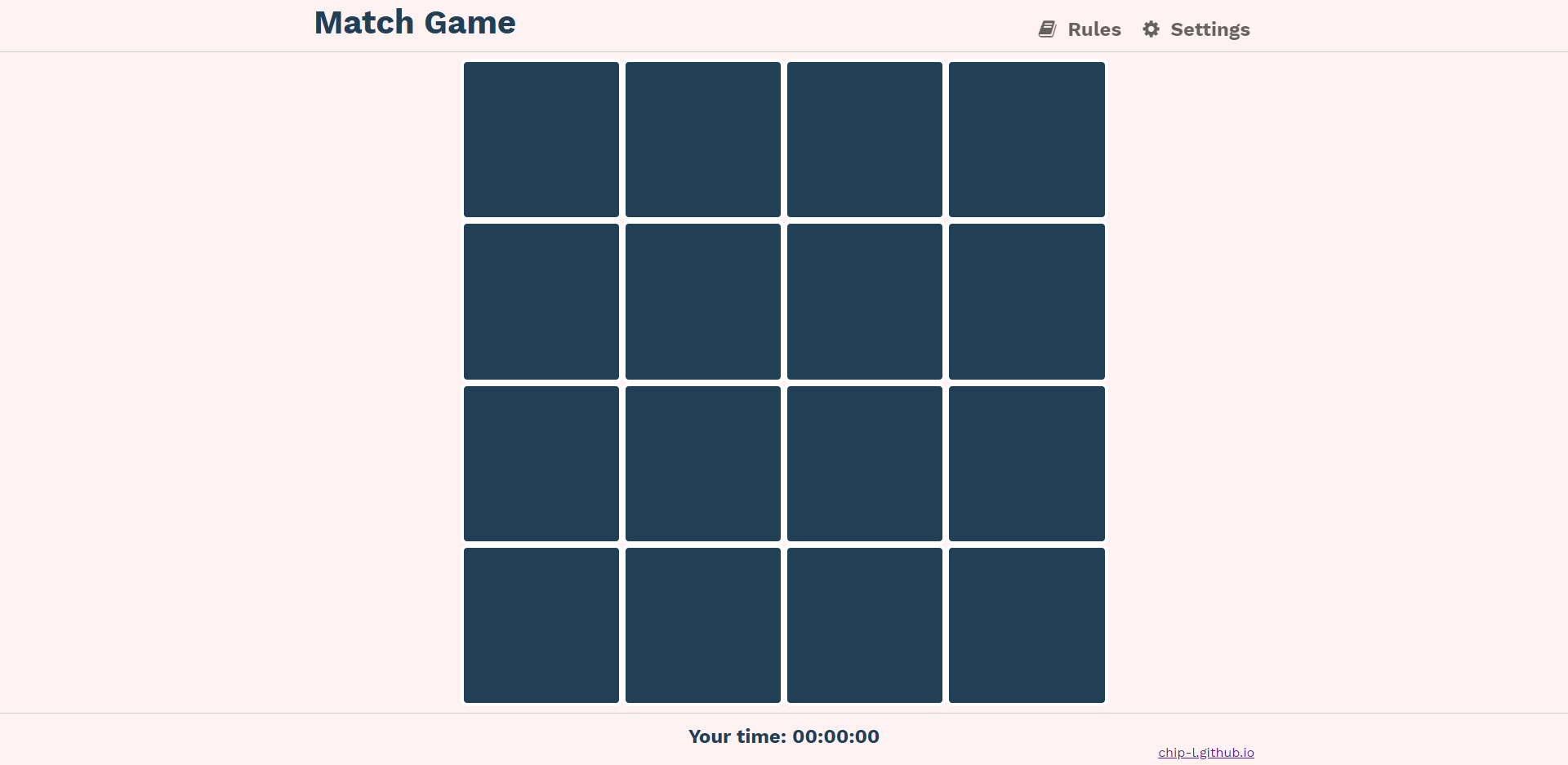 Match Game webpage image